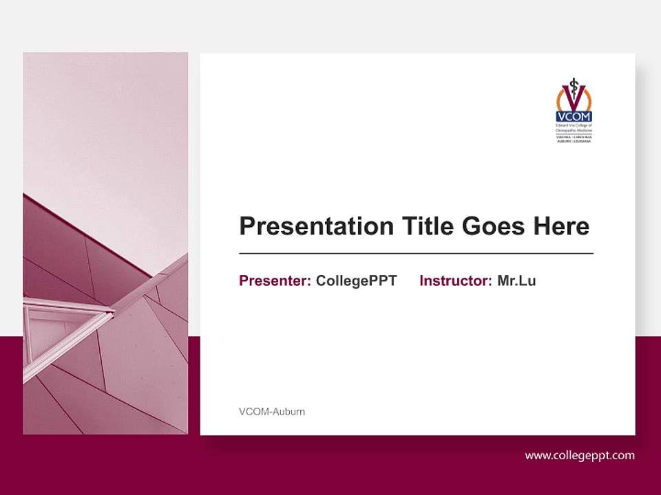 VCOM-Auburn General Purpose PPT Template4:3 ratio PPT effect preview image6