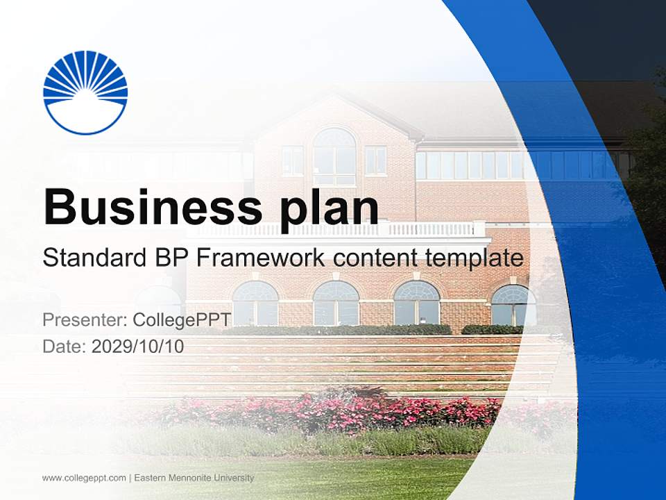 Eastern Mennonite University Competition/Entrepreneurship Contest PPT Template4:3 ratio PPT effect preview image9
