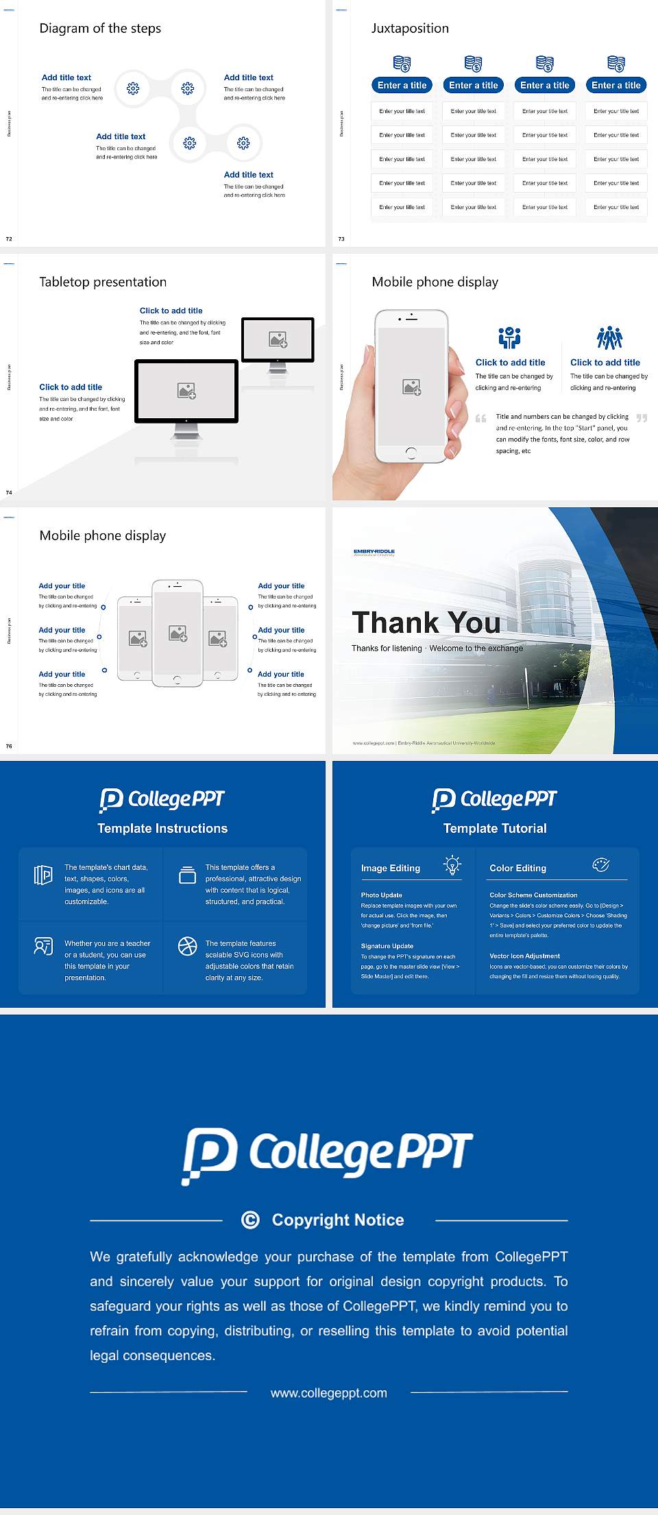 Embry-Riddle Aeronautical University-Worldwide Competition/Entrepreneurship Contest PPT Template4:3 ratio PPT effect preview image9