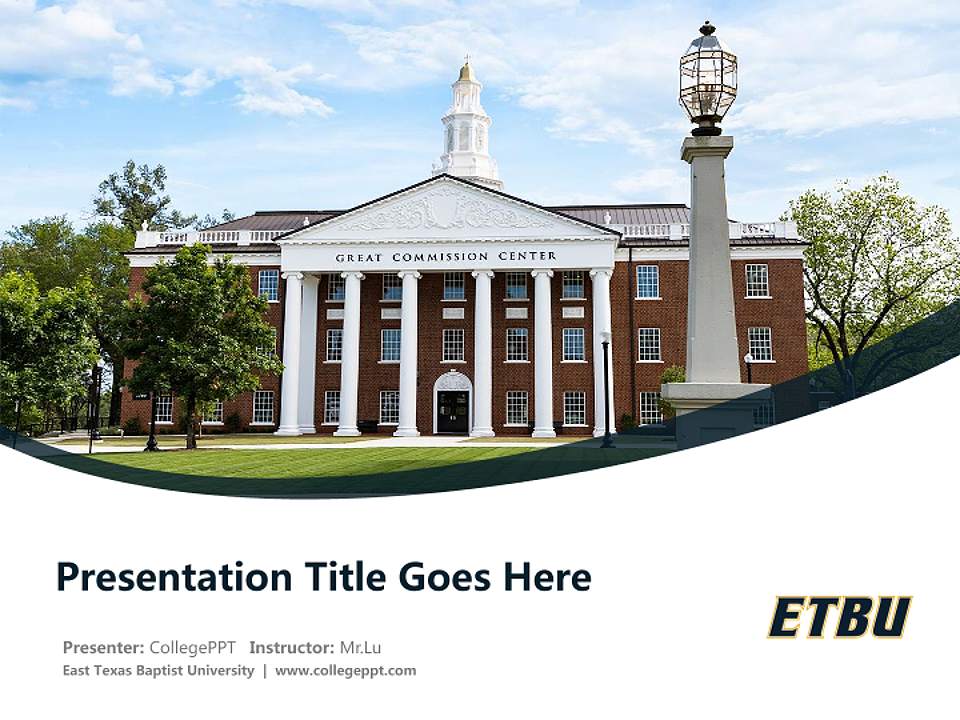 East Texas Baptist University Course/Courseware Creation PPT Template4:3 ratio PPT effect preview image5