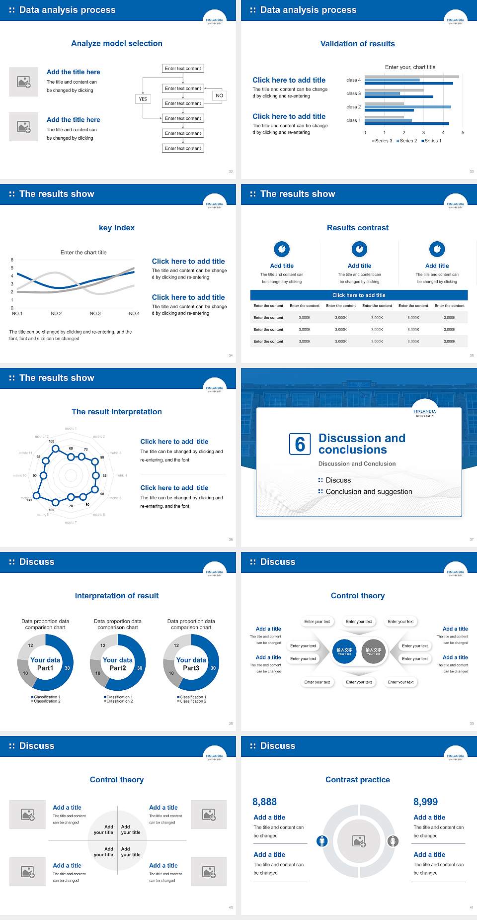 Finlandia University Graduation Thesis Defense PPT Template4:3 ratio PPT effect preview image5
