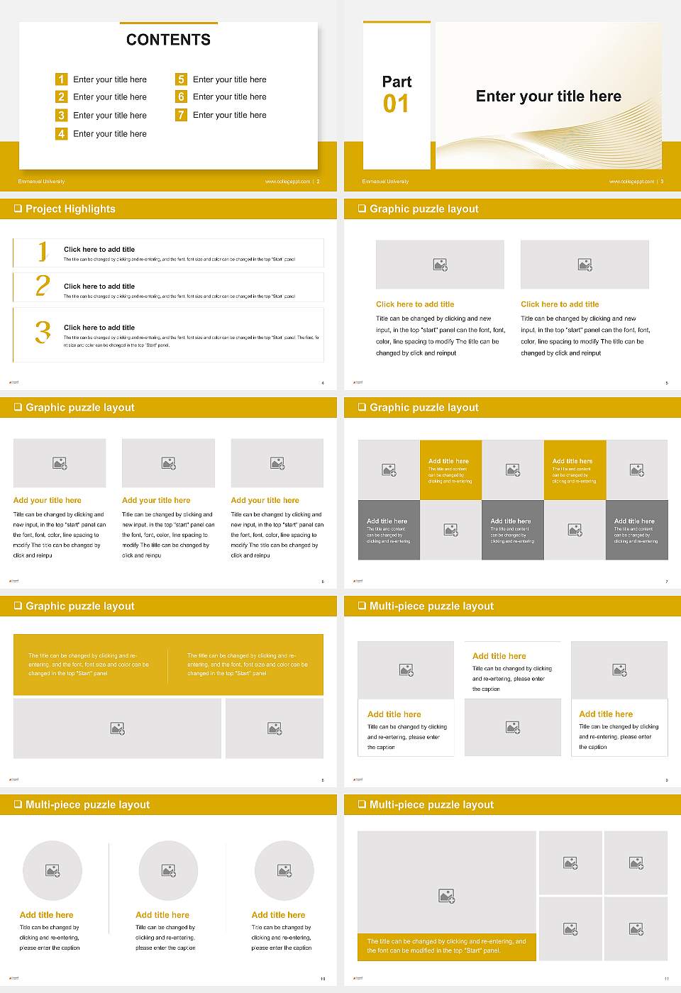 Emmanuel University General Purpose PPT Template16:9 ratio PPT effect preview image2