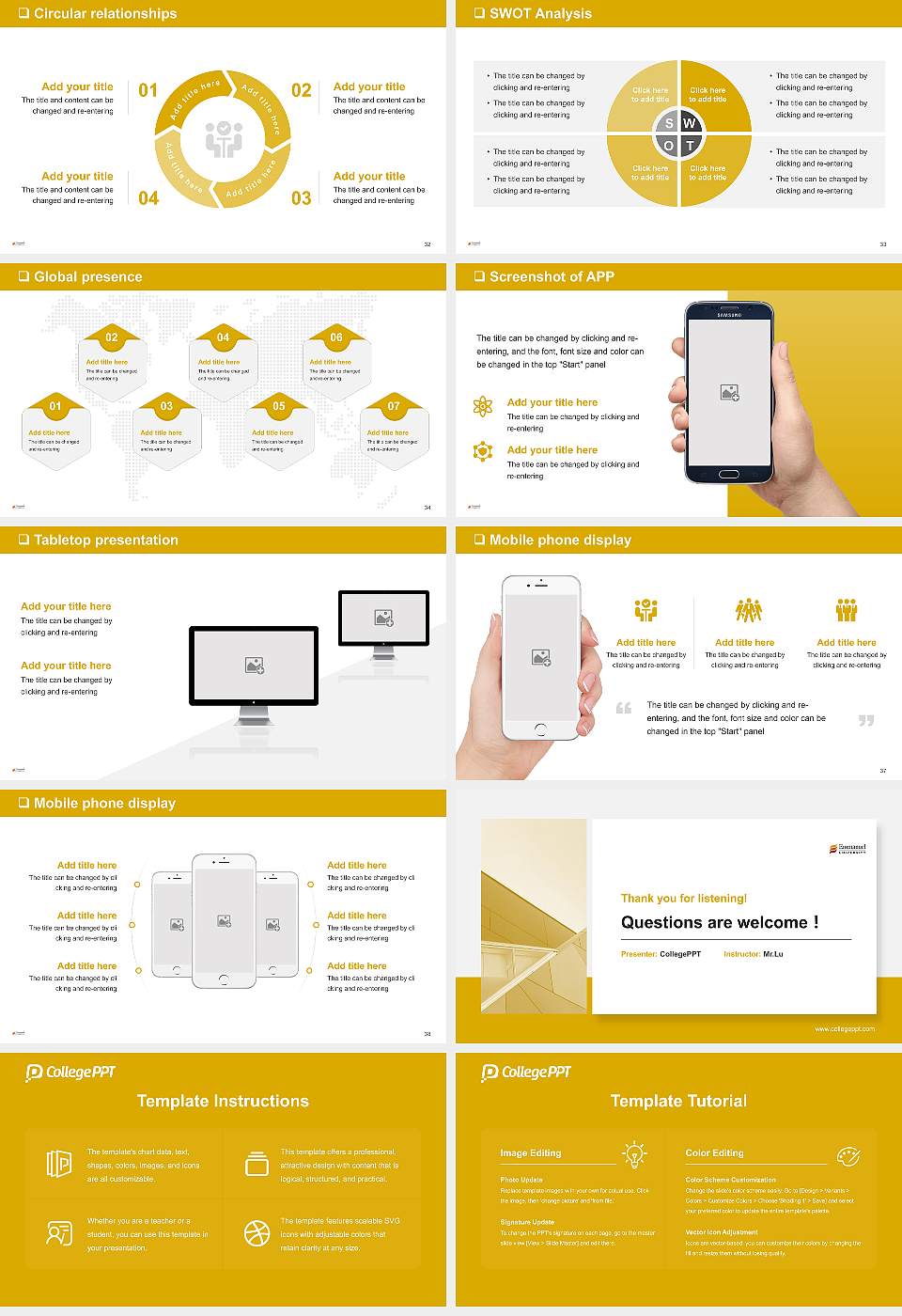 Emmanuel University General Purpose PPT Template16:9 ratio PPT effect preview image5