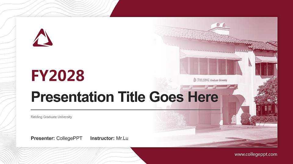 Fielding Graduate University Academic Presentation/Research Findings Report PPT Template16:9 ratio PPT effect preview image