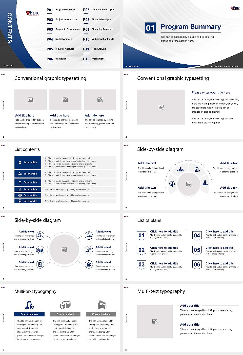 Epic Bible College Competition/Entrepreneurship Contest PPT Template16:9 ratio PPT effect preview image2