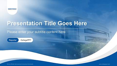 Embry-Riddle Aeronautical University-Worldwide Lecture Sharing and Networking Event PPT Template