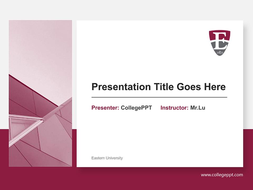 Eastern University General Purpose PPT Template4:3 ratio PPT effect preview image6