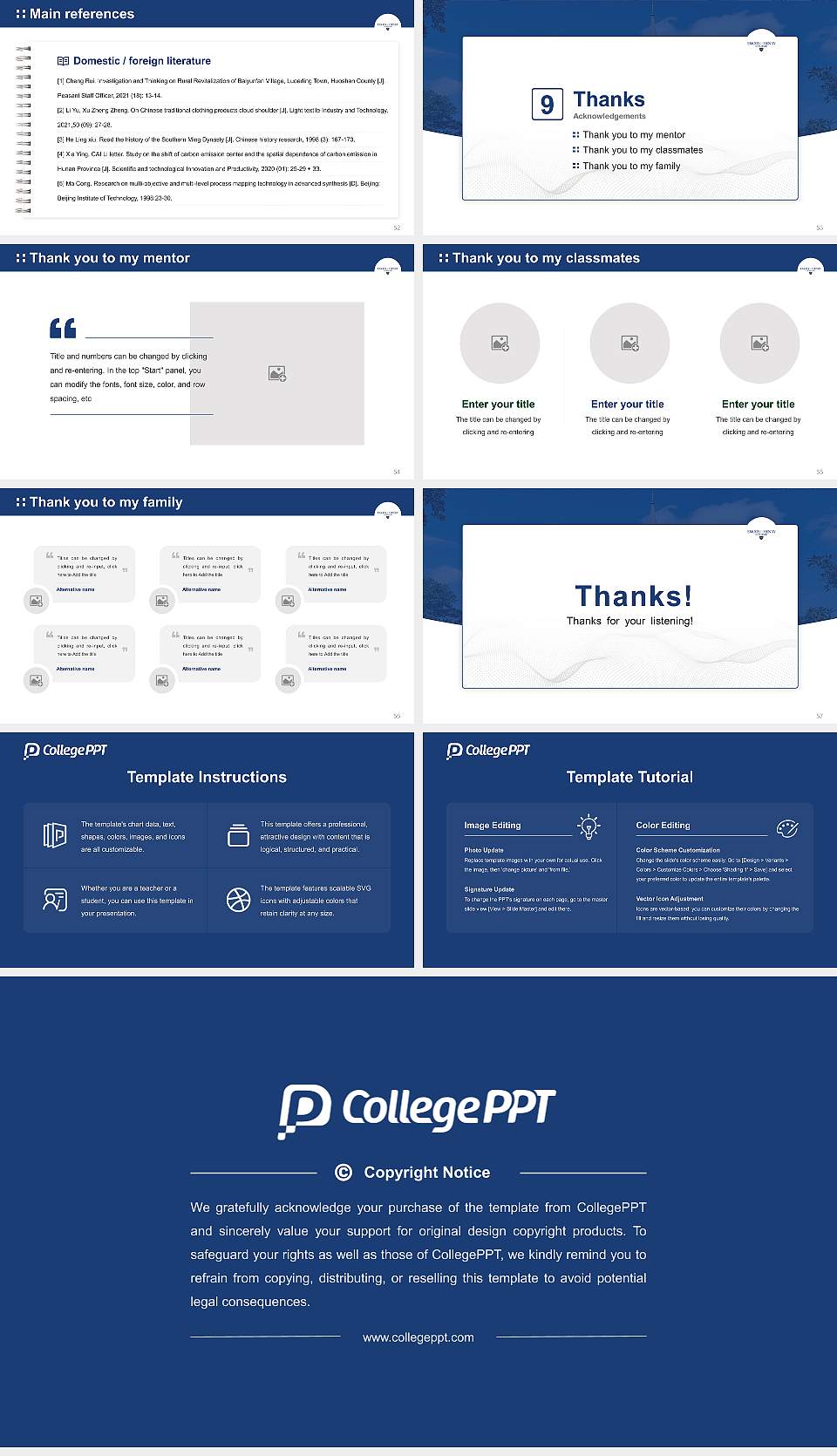 Emory & Henry College Graduation Thesis Defense PPT Template16:9 ratio PPT effect preview image7
