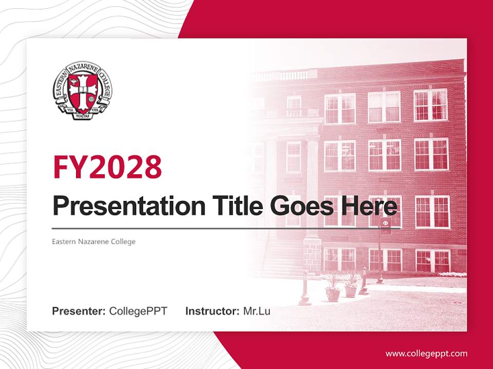 Eastern Nazarene College Academic Presentation/Research Findings Report PPT Template4:3 ratio PPT effect preview image5
