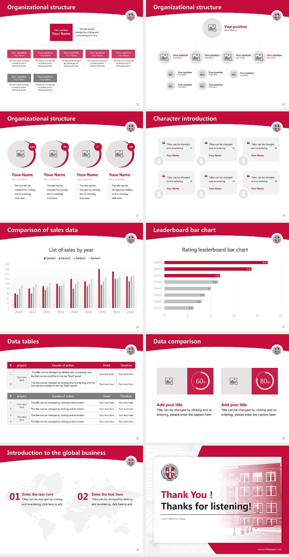 Eastern Nazarene College Academic Presentation/Research Findings Report PPT Template4:3 ratio PPT effect preview image4