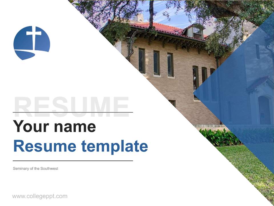 Seminary of the Southwest Resume PPT Template4:3 ratio PPT effect preview image5