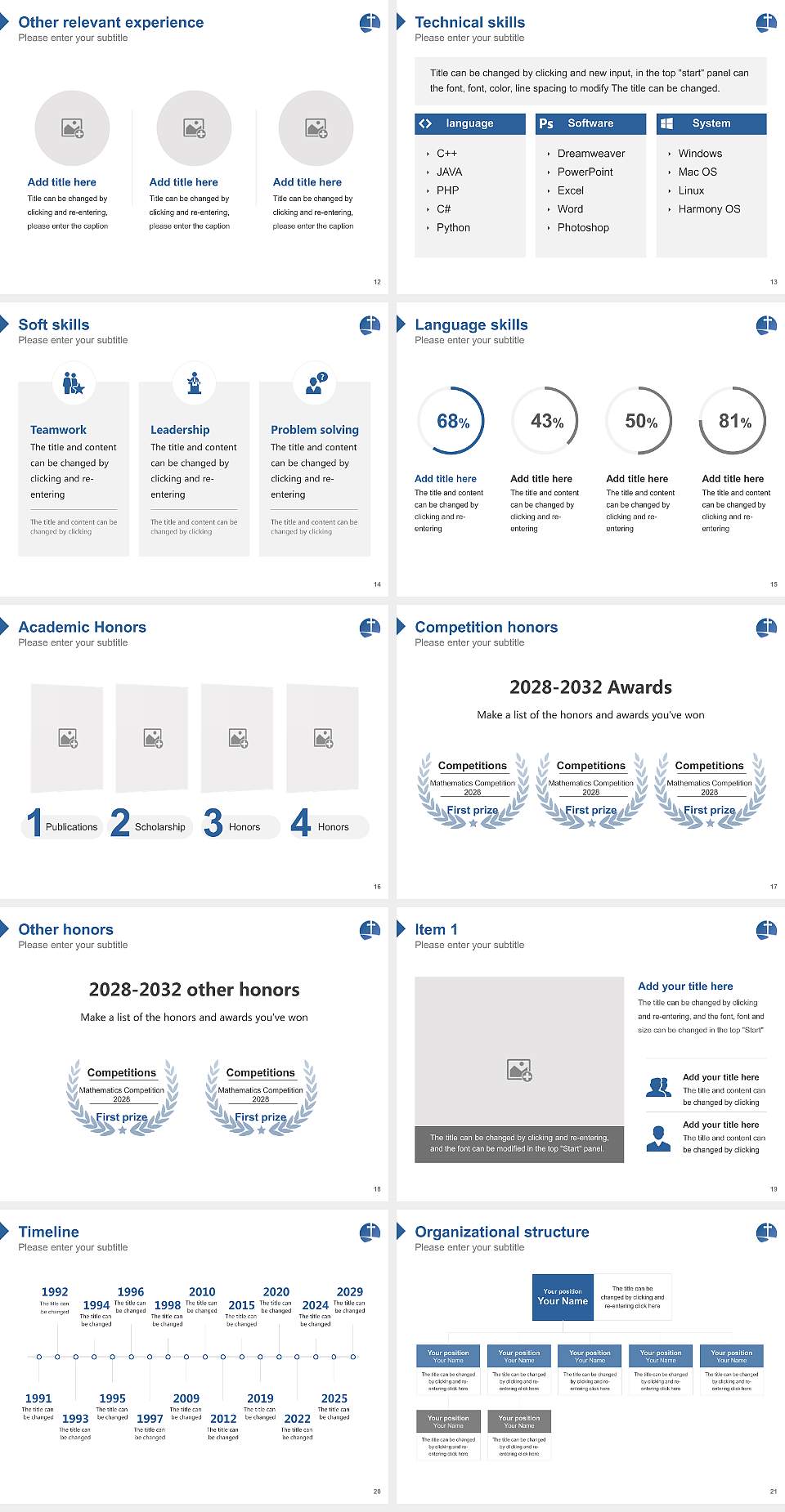 Seminary of the Southwest Resume PPT Template4:3 ratio PPT effect preview image3