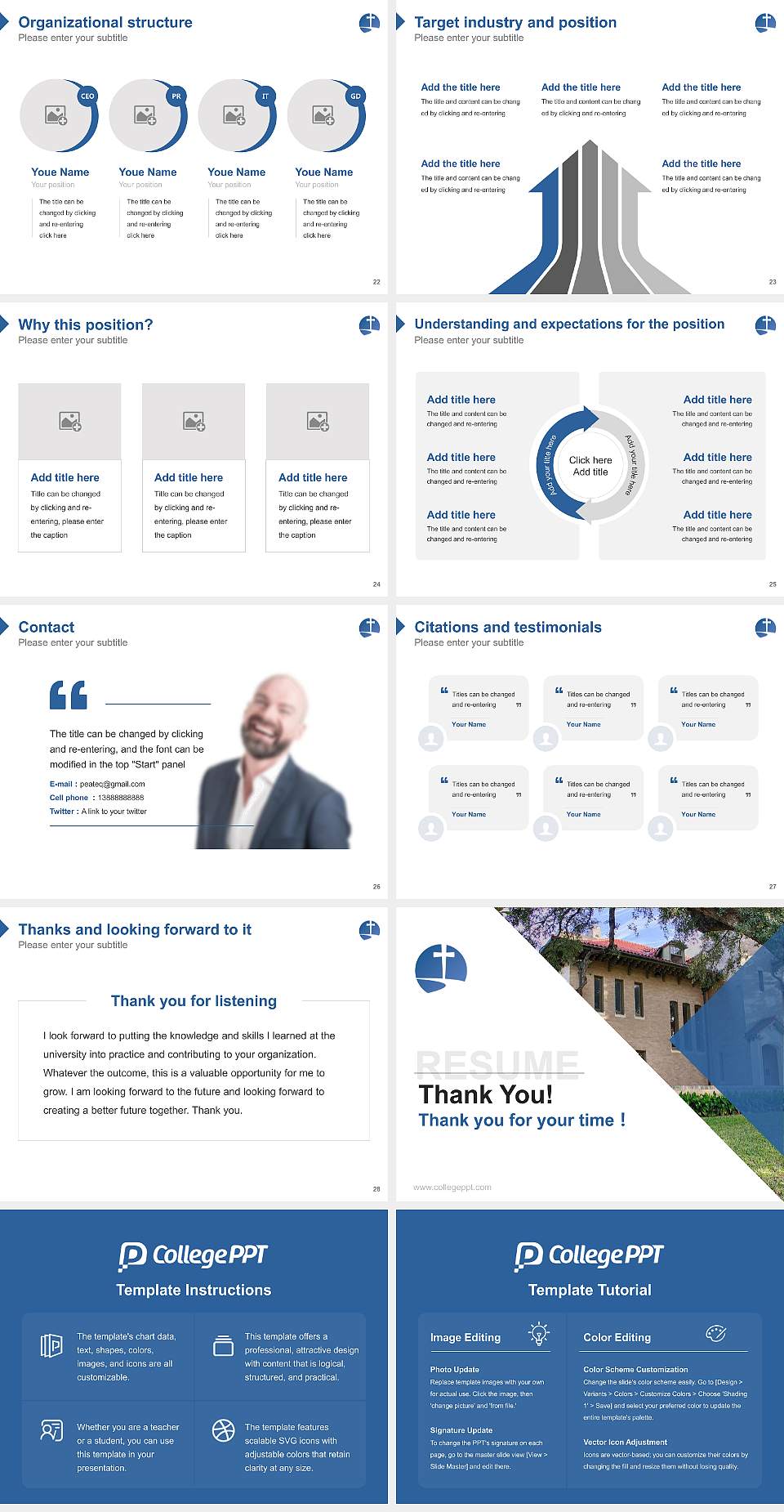Seminary of the Southwest Resume PPT Template4:3 ratio PPT effect preview image4