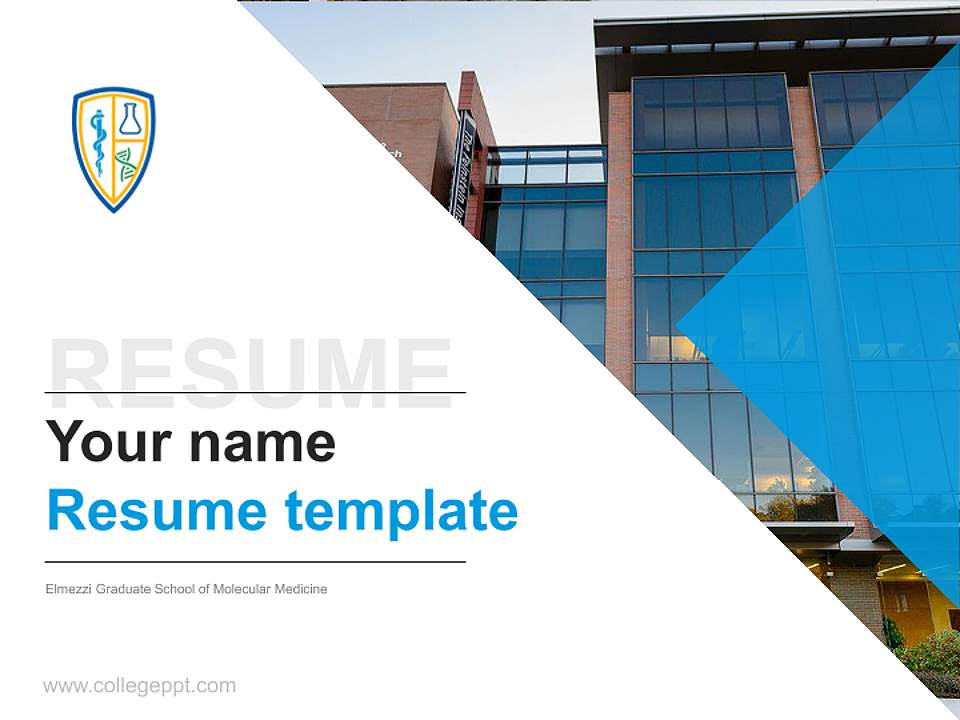 Elmezzi Graduate School of Molecular Medicine Resume PPT Template4:3 ratio PPT effect preview image5
