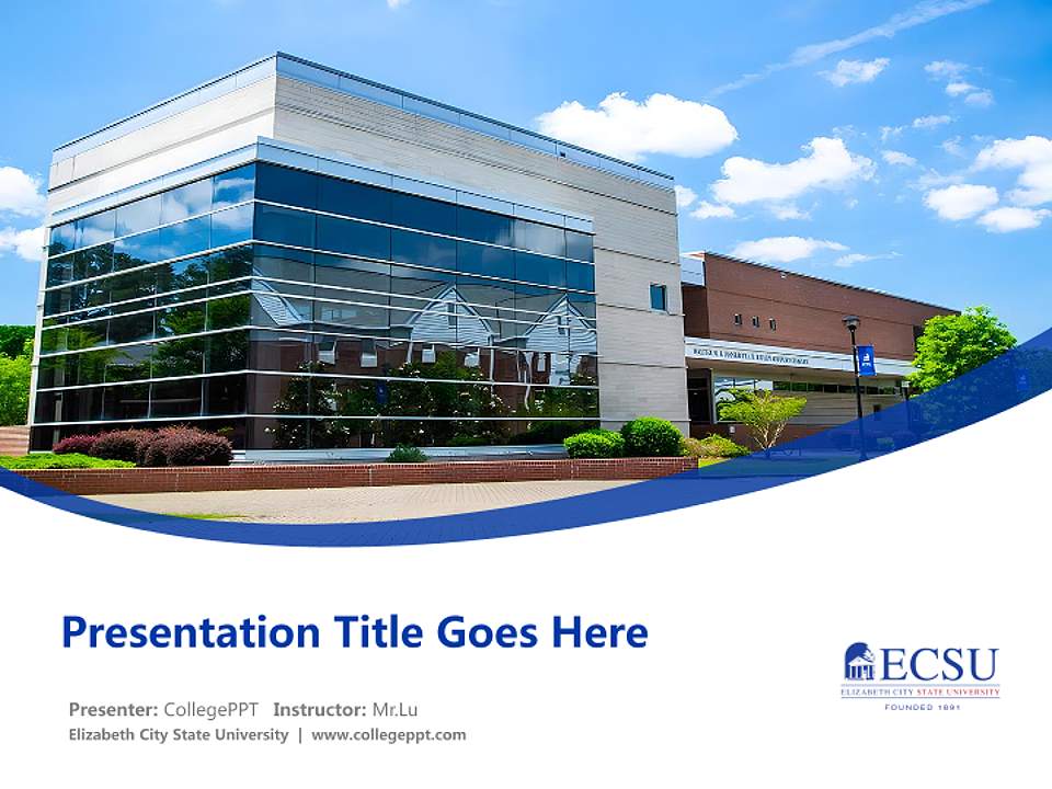 Elizabeth City State University Course/Courseware Creation PPT Template4:3 ratio PPT effect preview image5