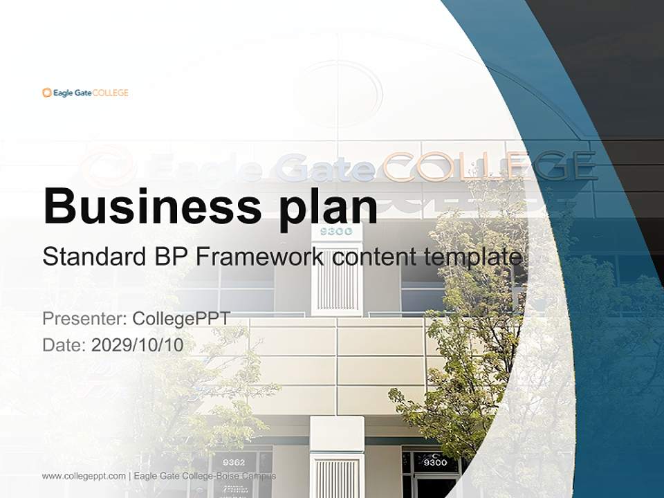 Eagle Gate College-Boise Campus Competition/Entrepreneurship Contest PPT Template4:3 ratio PPT effect preview image9