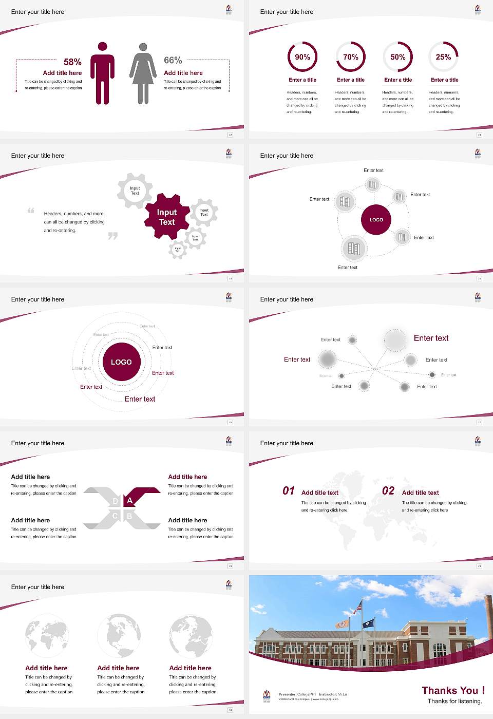 VCOM-Carolinas Campus Course/Courseware Creation PPT Template16:9 ratio PPT effect preview image4