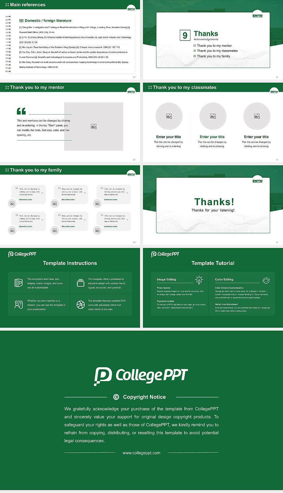 Eastern New Mexico University-Main Campus Graduation Thesis Defense PPT Template16:9 ratio PPT effect preview image7