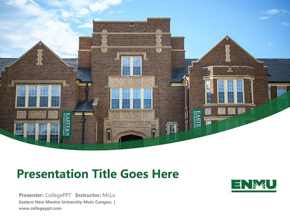 Eastern New Mexico University-Main Campus Course/Courseware Creation PPT Template4:3 ratio PPT effect preview image5