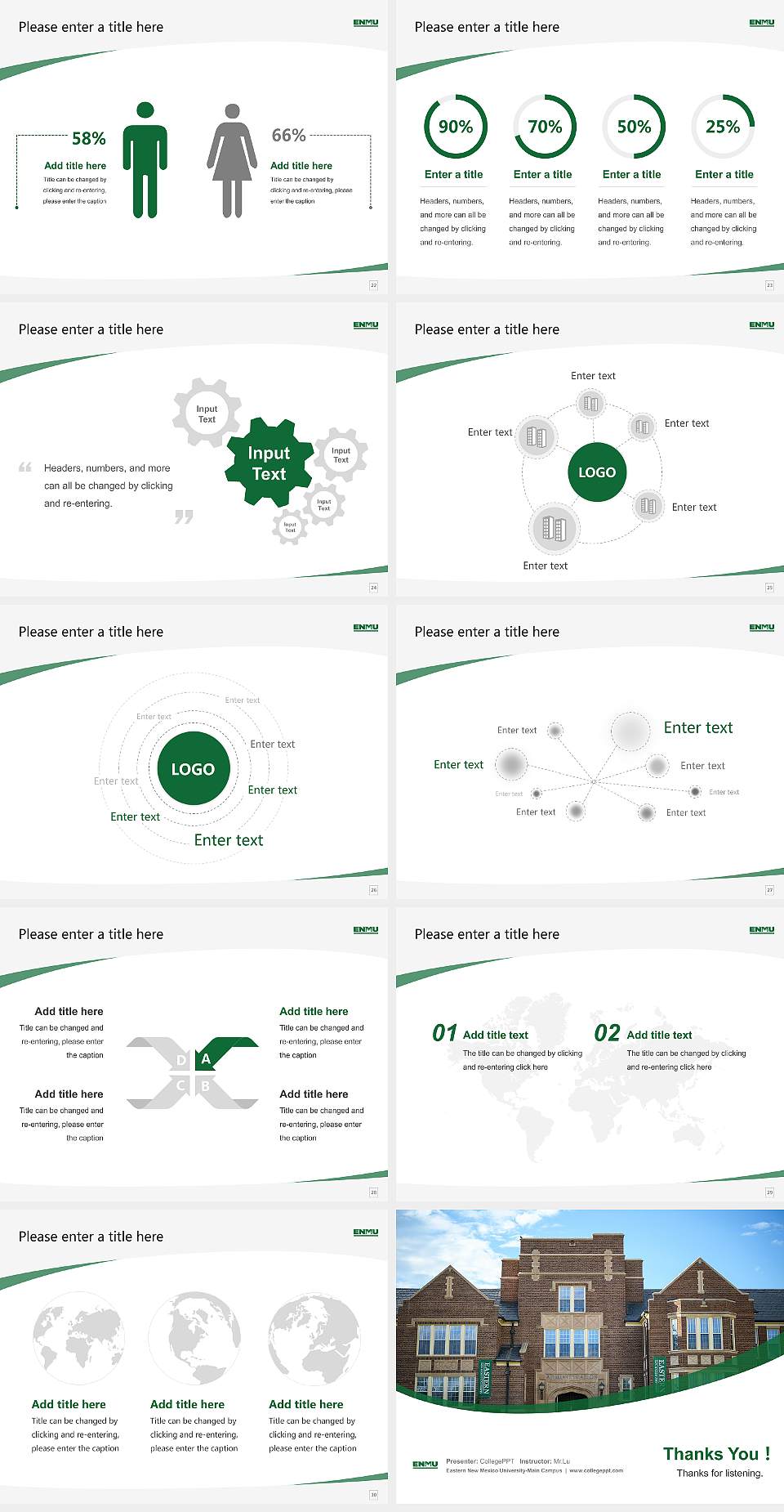 Eastern New Mexico University-Main Campus Course/Courseware Creation PPT Template4:3 ratio PPT effect preview image4