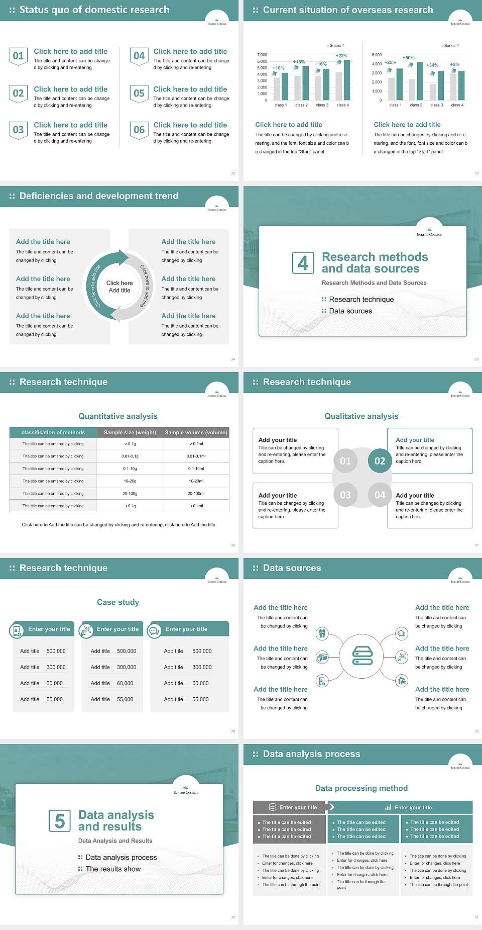 Eckerd College Graduation Thesis Defense PPT Template4:3 ratio PPT effect preview image4