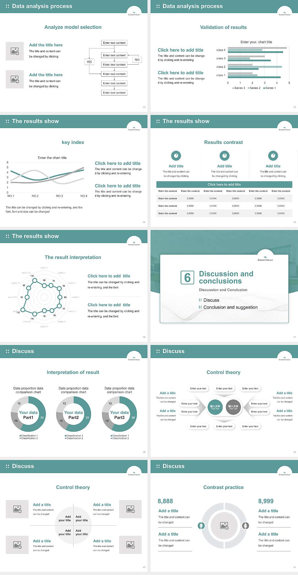 Eckerd College Graduation Thesis Defense PPT Template4:3 ratio PPT effect preview image5
