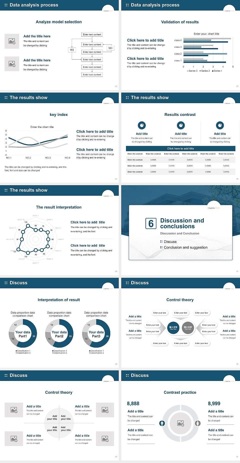 Eagle Gate College Murray Campus Graduation Thesis Defense PPT Template4:3 ratio PPT effect preview image5