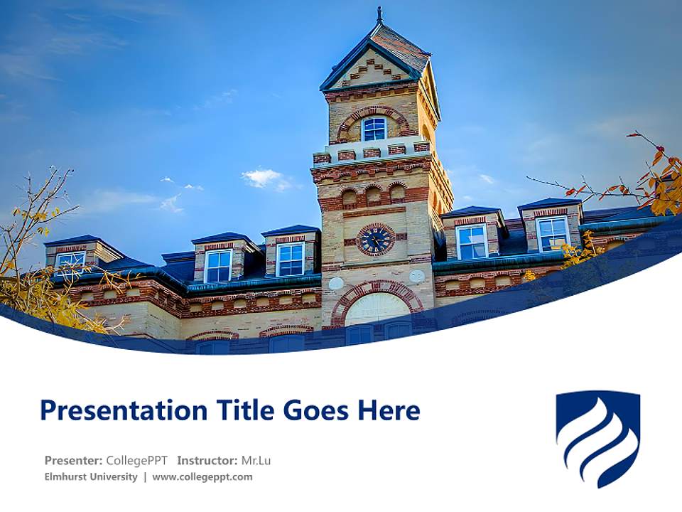 Elmhurst University Course/Courseware Creation PPT Template4:3 ratio PPT effect preview image5