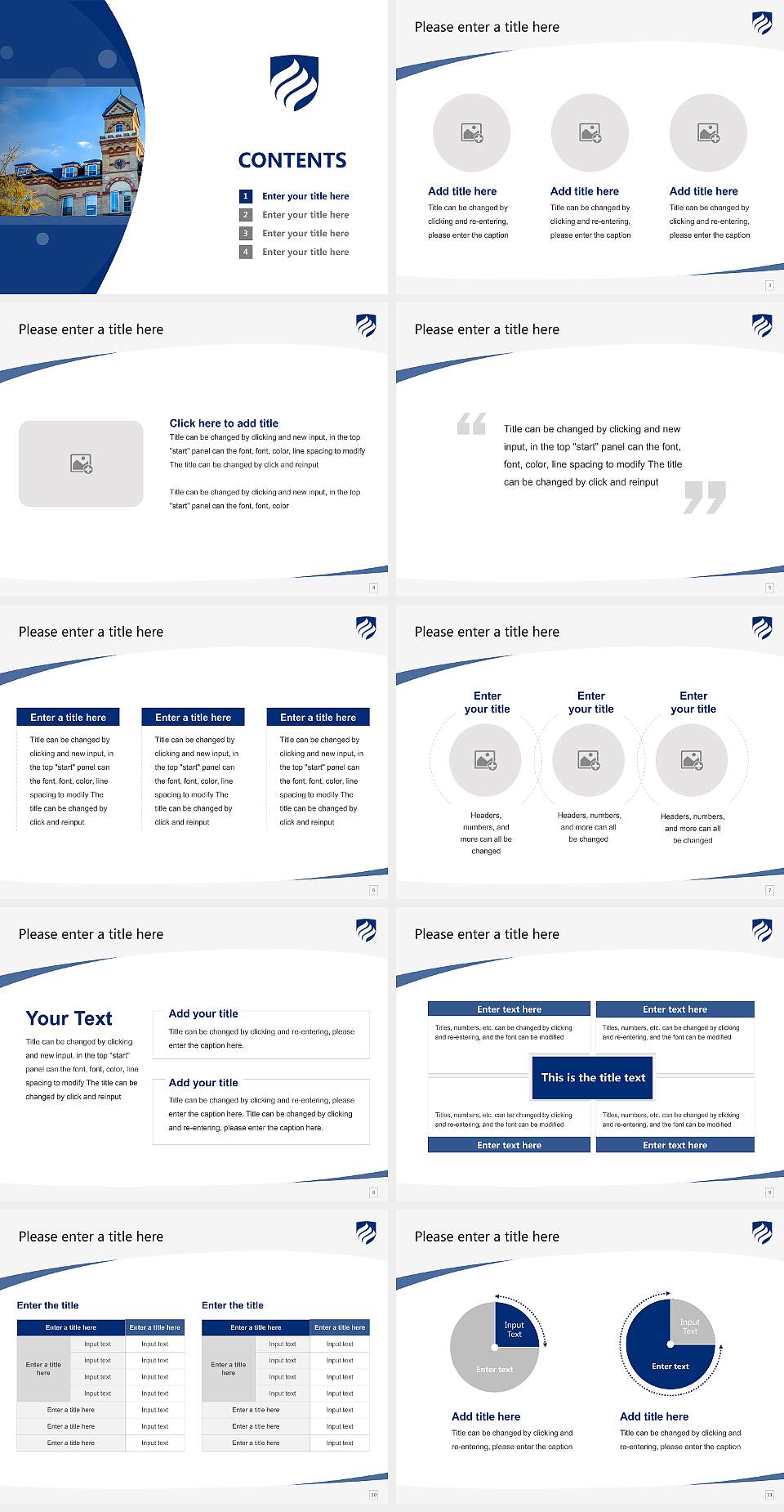 Elmhurst University Course/Courseware Creation PPT Template4:3 ratio PPT effect preview image2