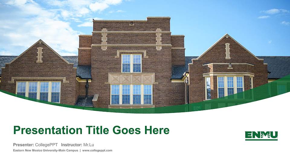 Eastern New Mexico University-Main Campus Course/Courseware Creation PPT Template16:9 ratio PPT effect preview image