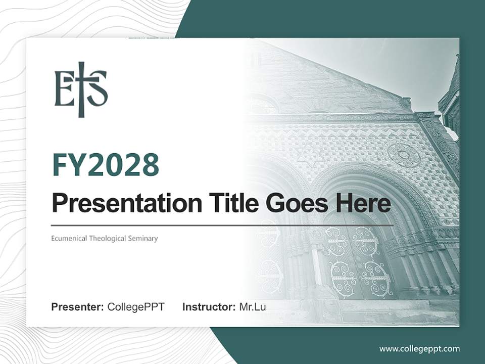 Ecumenical Theological Seminary Academic Presentation/Research Findings Report PPT Template4:3 ratio PPT effect preview image5