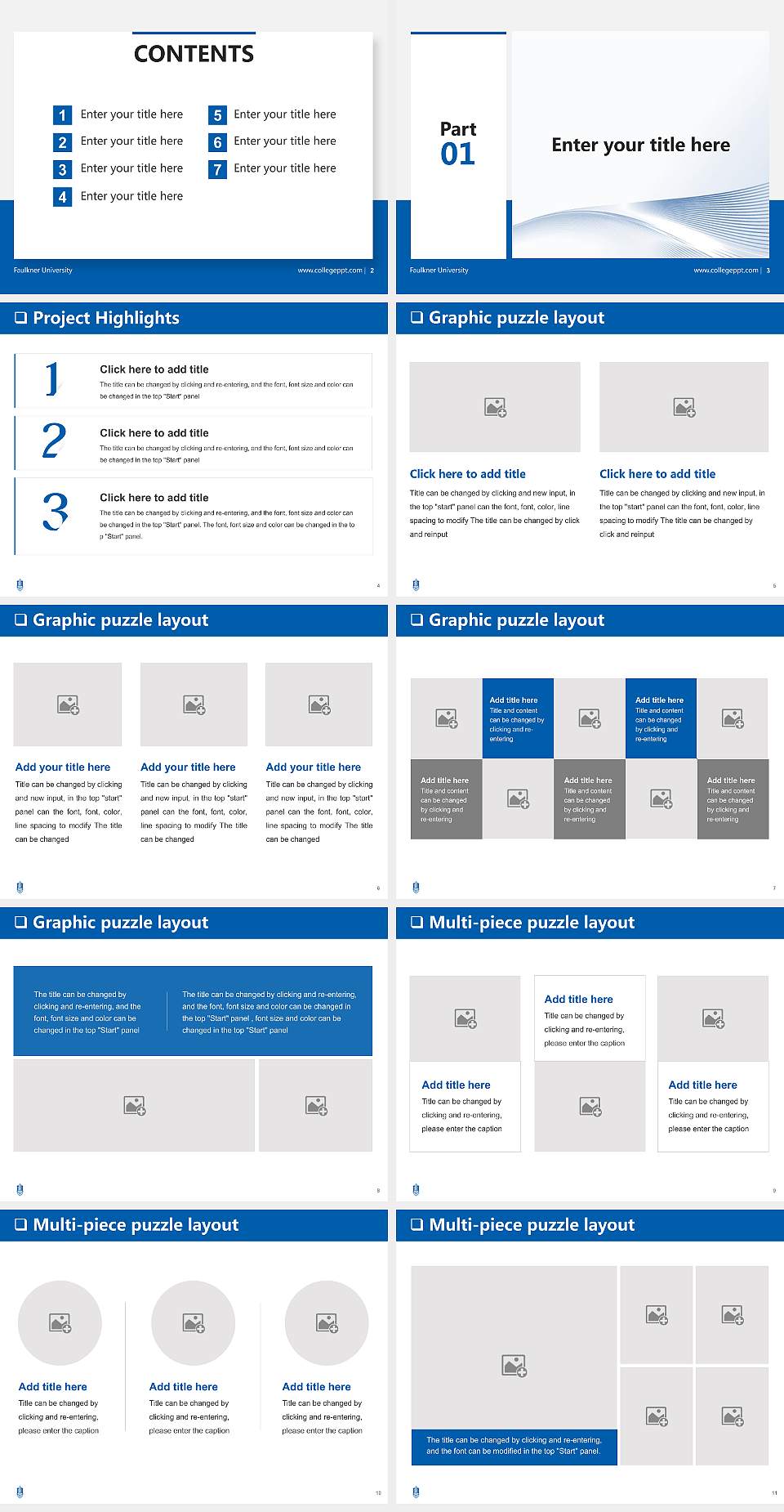 Faulkner University General Purpose PPT Template4:3 ratio PPT effect preview image2