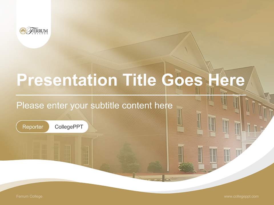 Ferrum College Lecture Sharing and Networking Event PPT Template4:3 ratio PPT effect preview image4