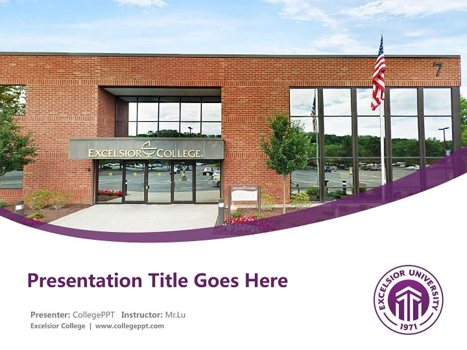Excelsior College Course/Courseware Creation PPT Template4:3 ratio PPT effect preview image5