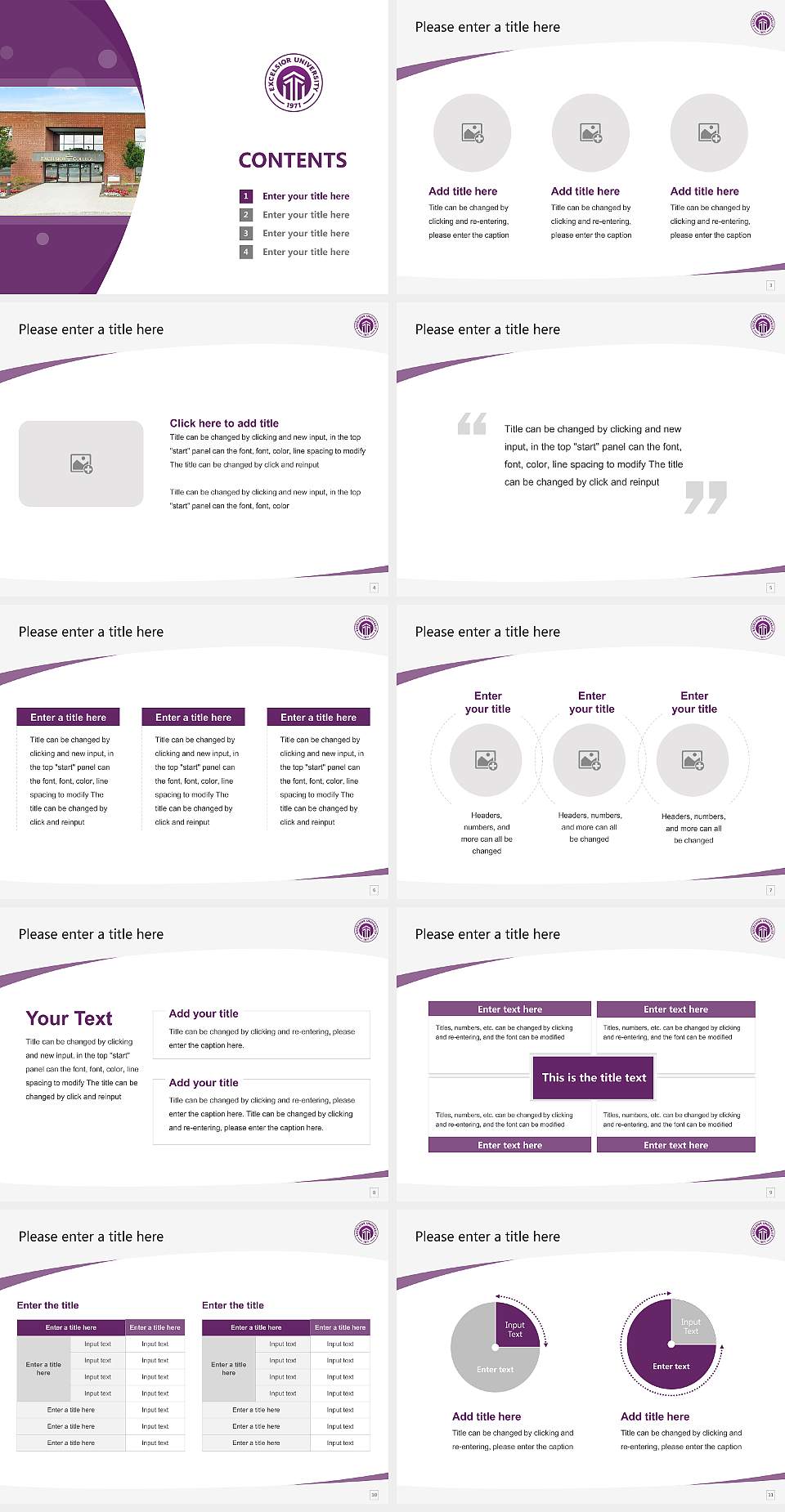 Excelsior College Course/Courseware Creation PPT Template4:3 ratio PPT effect preview image2