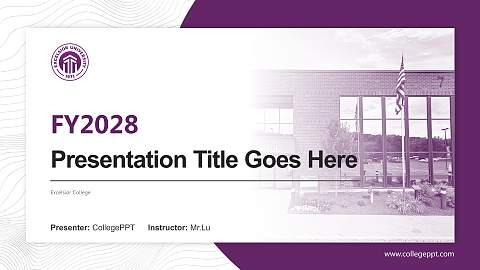 Excelsior College Academic Presentation/Research Findings Report PPT Template