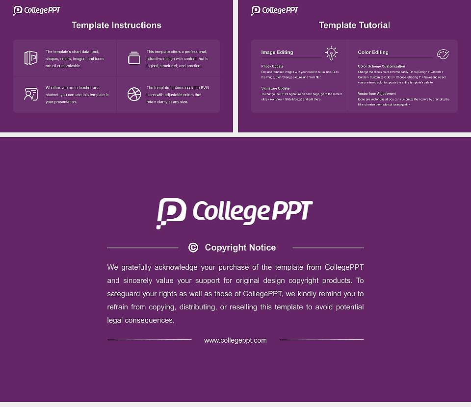 Excelsior College Academic Presentation/Research Findings Report PPT Template16:9 ratio PPT effect preview image5