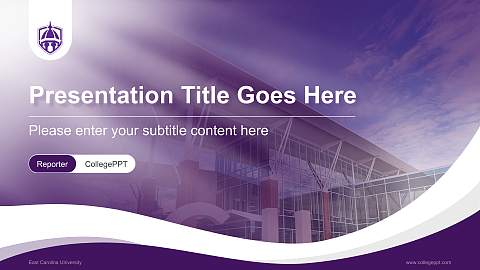 East Carolina University Lecture Sharing and Networking Event PPT Template