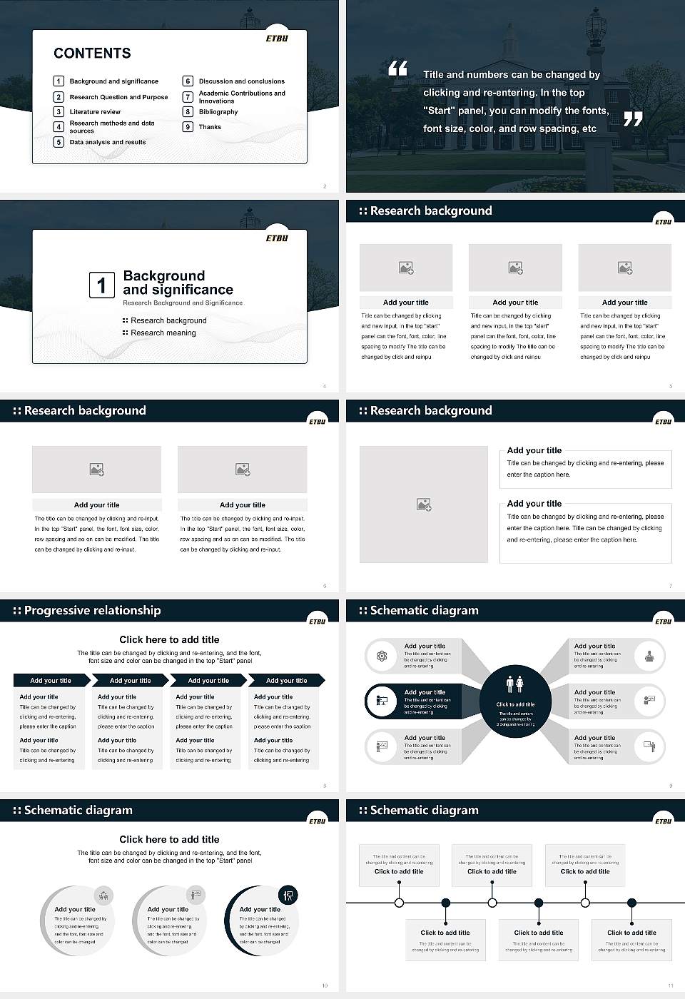 East Texas Baptist University Graduation Thesis Defense PPT Template16:9 ratio PPT effect preview image2