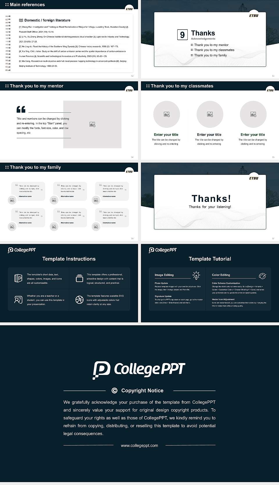 East Texas Baptist University Graduation Thesis Defense PPT Template16:9 ratio PPT effect preview image7