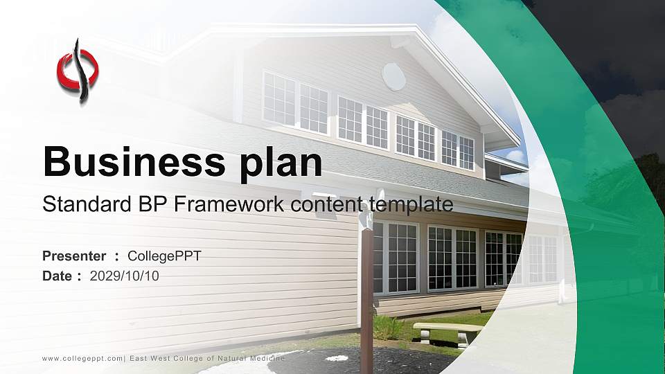 East West College of Natural Medicine Competition/Entrepreneurship Contest PPT Template16:9 ratio PPT effect preview image