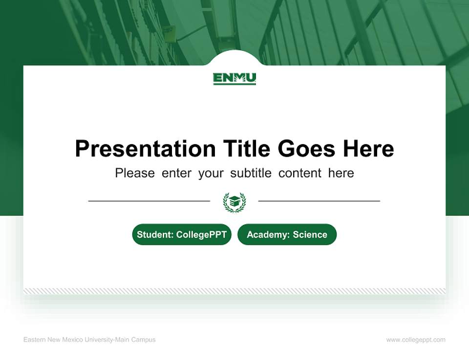 Eastern New Mexico University-Main Campus National Scholarship Defense PPT Template4:3 ratio PPT effect preview image4
