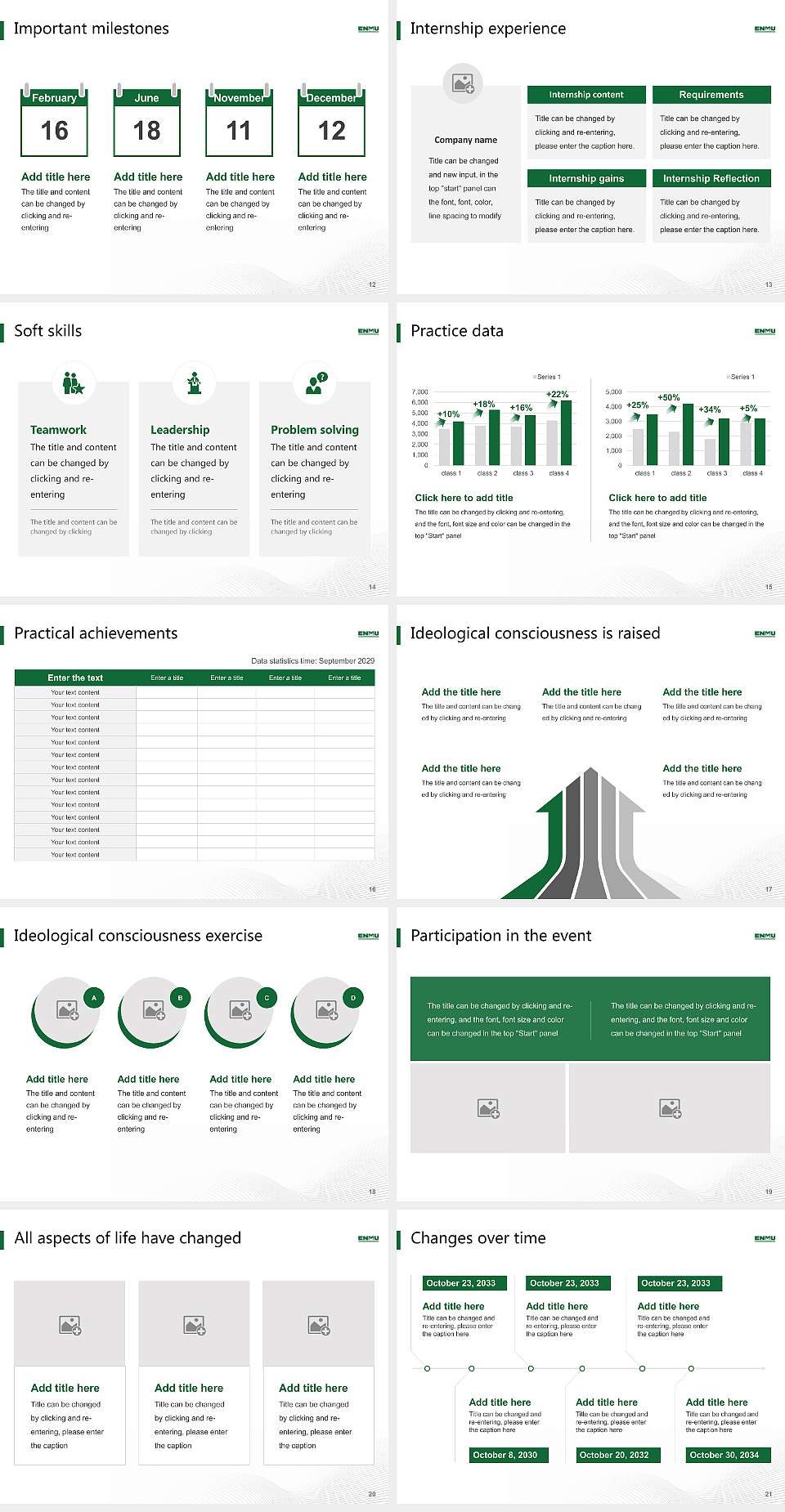 Eastern New Mexico University-Main Campus National Scholarship Defense PPT Template4:3 ratio PPT effect preview image3