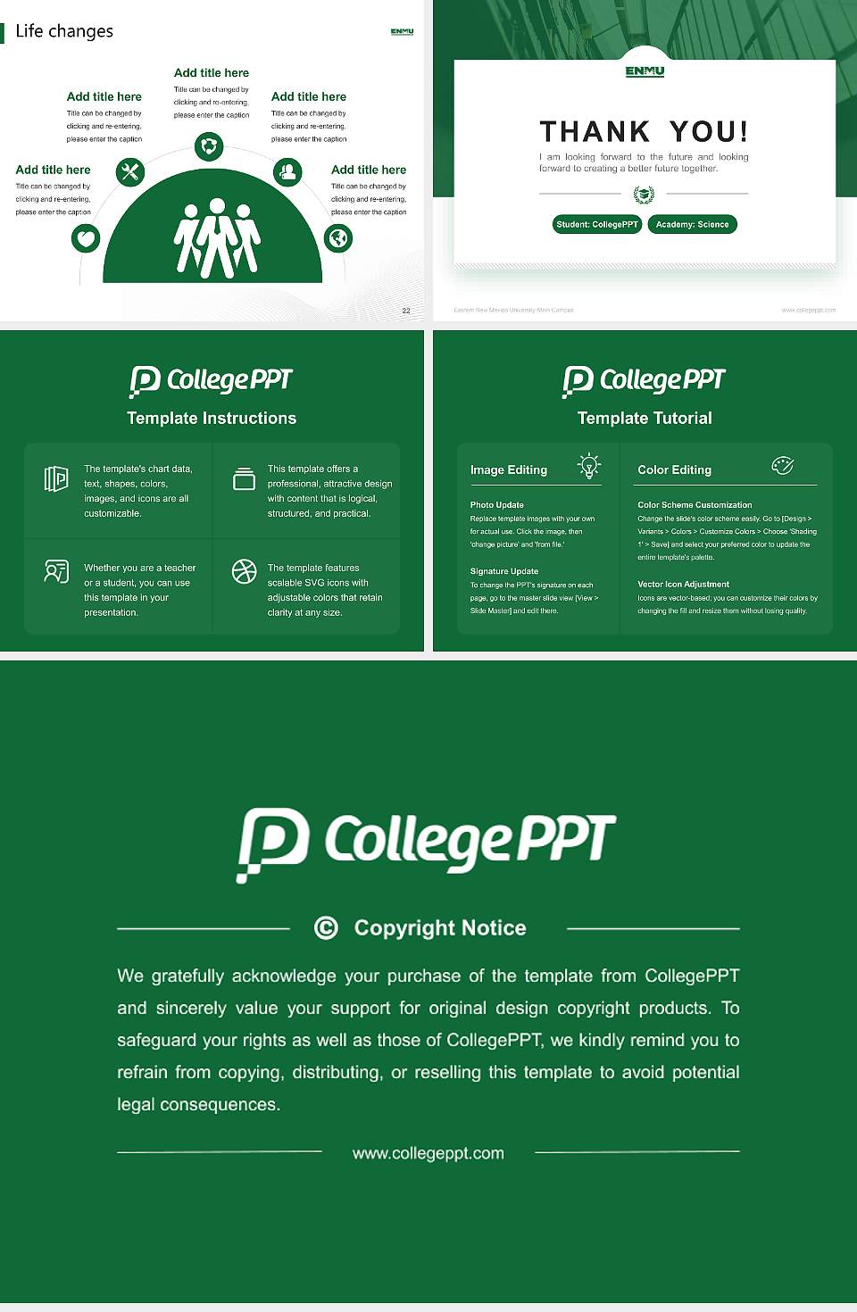 Eastern New Mexico University-Main Campus National Scholarship Defense PPT Template4:3 ratio PPT effect preview image4
