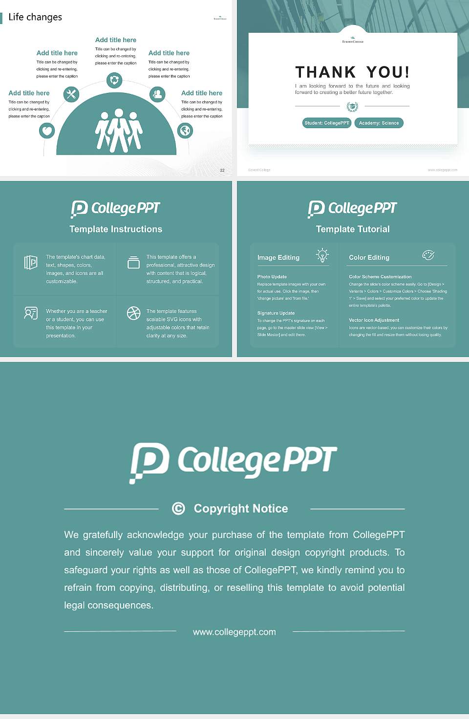 Eckerd College National Scholarship Defense PPT Template4:3 ratio PPT effect preview image4