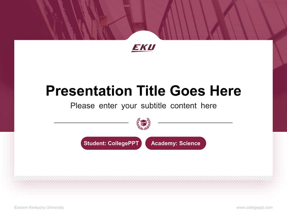 Eastern Kentucky University National Scholarship Defense PPT Template4:3 ratio PPT effect preview image4