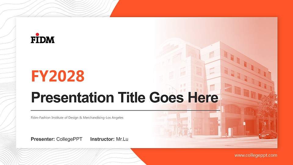 Fidm-Fashion Institute of Design & Merchandising-Los Angeles Academic Presentation/Research Findings Report PPT Template16:9 ratio PPT effect preview image1