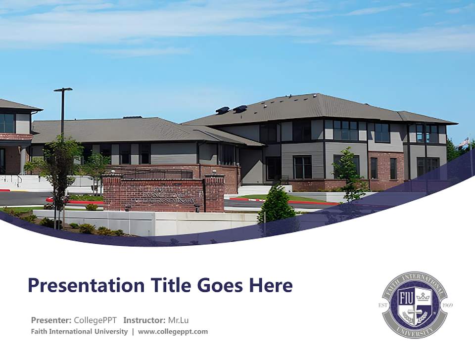 Faith International University Course/Courseware Creation PPT Template4:3 ratio PPT effect preview image5