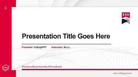 East Stroudsburg University of Pennsylvania Thesis Proposal/Graduation Defense PPT Template