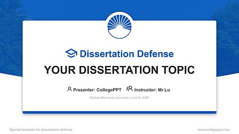 Eastern Mennonite University Graduation Thesis Defense PPT Template